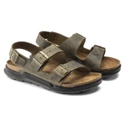 Birkenstock Milano Crosstown Men Oiled Leather Faded Khaki -Birkenstock Shop 1018427 pair