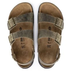 Birkenstock Milano Crosstown Men Oiled Leather Faded Khaki -Birkenstock Shop 1018427 top