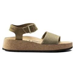 Glenda Suede Leather-Textile Faded Khaki 10 Glenda Suede Leather-Textile Faded Khaki -Birkenstock Shop 1018534 side