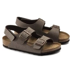 Birkenstock Milano HL Kids Birkibuc Mocha -Birkenstock Shop 1018637 pair
