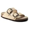 Birkenstock Arizona Big Buckle Nubuck Leather Almond -Birkenstock Shop 1018674