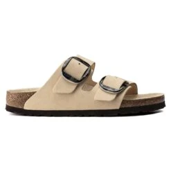 Birkenstock Arizona Big Buckle Nubuck Leather Almond -Birkenstock Shop 1018674 side