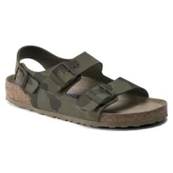 Birkenstock Milano Soft Footbed Birko-Flor Desert Soil Camo Green