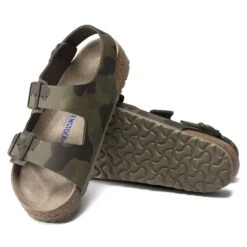 Birkenstock Milano Soft Footbed Birko-Flor Desert Soil Camo Green -Birkenstock Shop 1018780 sole