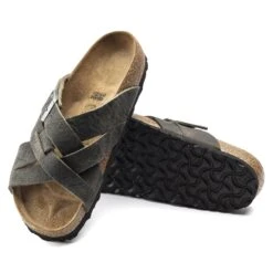 Birkenstock Lugano Oiled Leather Faded Khaki -Birkenstock Shop 1019024 sole