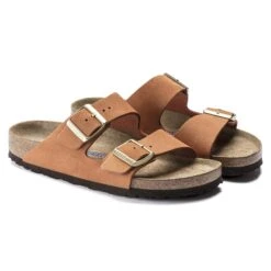 Birkenstock Arizona Soft Footbed Nubuck Leather Pecan -Birkenstock Shop 1019042 pair