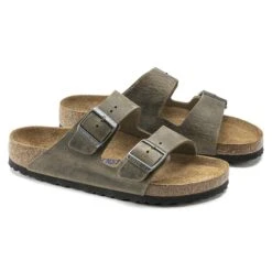 Birkenstock Arizona Soft Footbed Oiled Leather Faded Khaki -Birkenstock Shop 1019313 pair