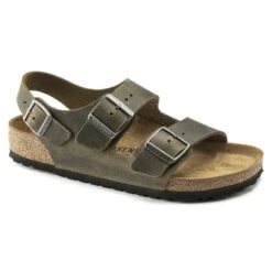 Birkenstock Milano Oiled Leather Faded Khaki