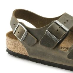 Birkenstock Milano Oiled Leather Faded Khaki -Birkenstock Shop 1019336 detail 1