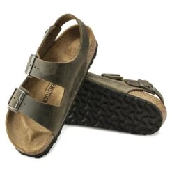 Birkenstock Milano Oiled Leather Faded Khaki -Birkenstock Shop 1019336 sole