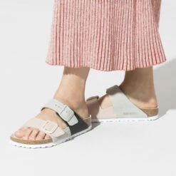 Birkenstock Arizona Split Nubuck Leather Mineral/Light Rose -Birkenstock Shop 1019414 f closeup f
