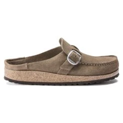 Birkenstock Buckley Suede Leather Gray Taupe 10 Birkenstock Buckley Suede Leather Gray Taupe -Birkenstock Shop 1019490 side