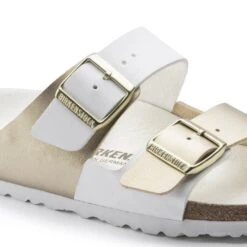 Birkenstock Arizona Split Birko-Flor White/Gold -Birkenstock Shop 1019996 detail 1