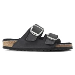 Birkenstock Arizona Big Buckle Shearling Oiled Leather Black -Birkenstock Shop 1020138 side