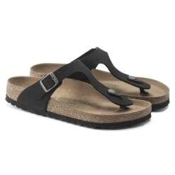 Birkenstock Gizeh Vegan Birkibuc Black -Birkenstock Shop 1020380 pair