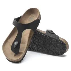 Birkenstock Gizeh Vegan Birkibuc Black -Birkenstock Shop 1020380 sole
