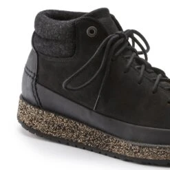 Birkenstock Honnef High Nubuck Leather Black -Birkenstock Shop 1020396 detail 1