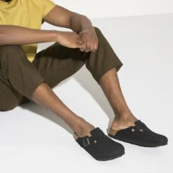 Birkenstock Boston Vegan Birkibuc Black -Birkenstock Shop 1020497 f look m