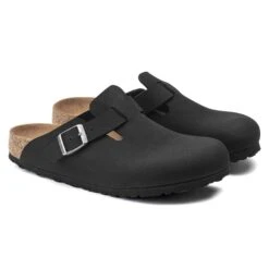 Birkenstock Boston Vegan Birkibuc Black -Birkenstock Shop 1020497 pair