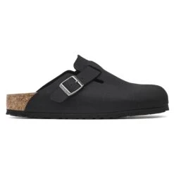 Birkenstock Boston Vegan Birkibuc Black -Birkenstock Shop 1020497 side