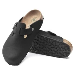Birkenstock Boston Vegan Birkibuc Black -Birkenstock Shop 1020497 sole