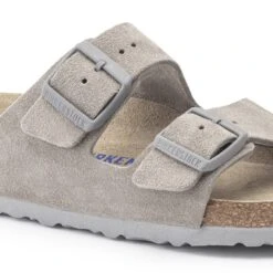 Birkenstock Arizona Soft Footbed Suede Leather Stone Coin -Birkenstock Shop 1020507 detail 1