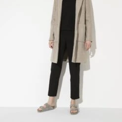 Birkenstock Arizona Soft Footbed Suede Leather Stone Coin -Birkenstock Shop 1020507 f look f