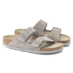 Birkenstock Arizona Soft Footbed Suede Leather Stone Coin -Birkenstock Shop 1020507 pair