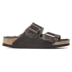 Birkenstock Arizona Shearling Suede Leather Mocha 10 Birkenstock Arizona Shearling Suede Leather Mocha -Birkenstock Shop 1020528 side