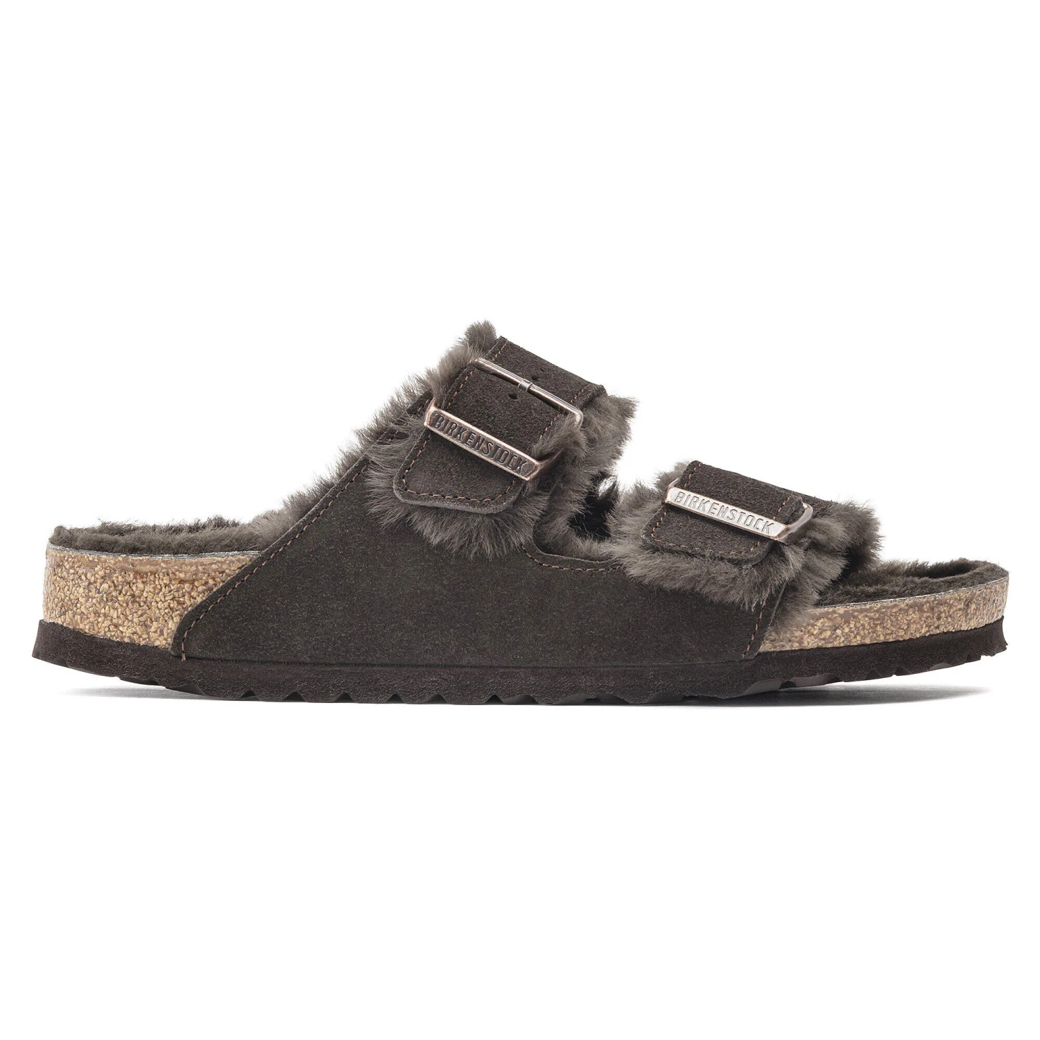 Birkenstock Arizona Shearling Suede Leather Mocha 3 Birkenstock Arizona Shearling Suede Leather Mocha - Image 3