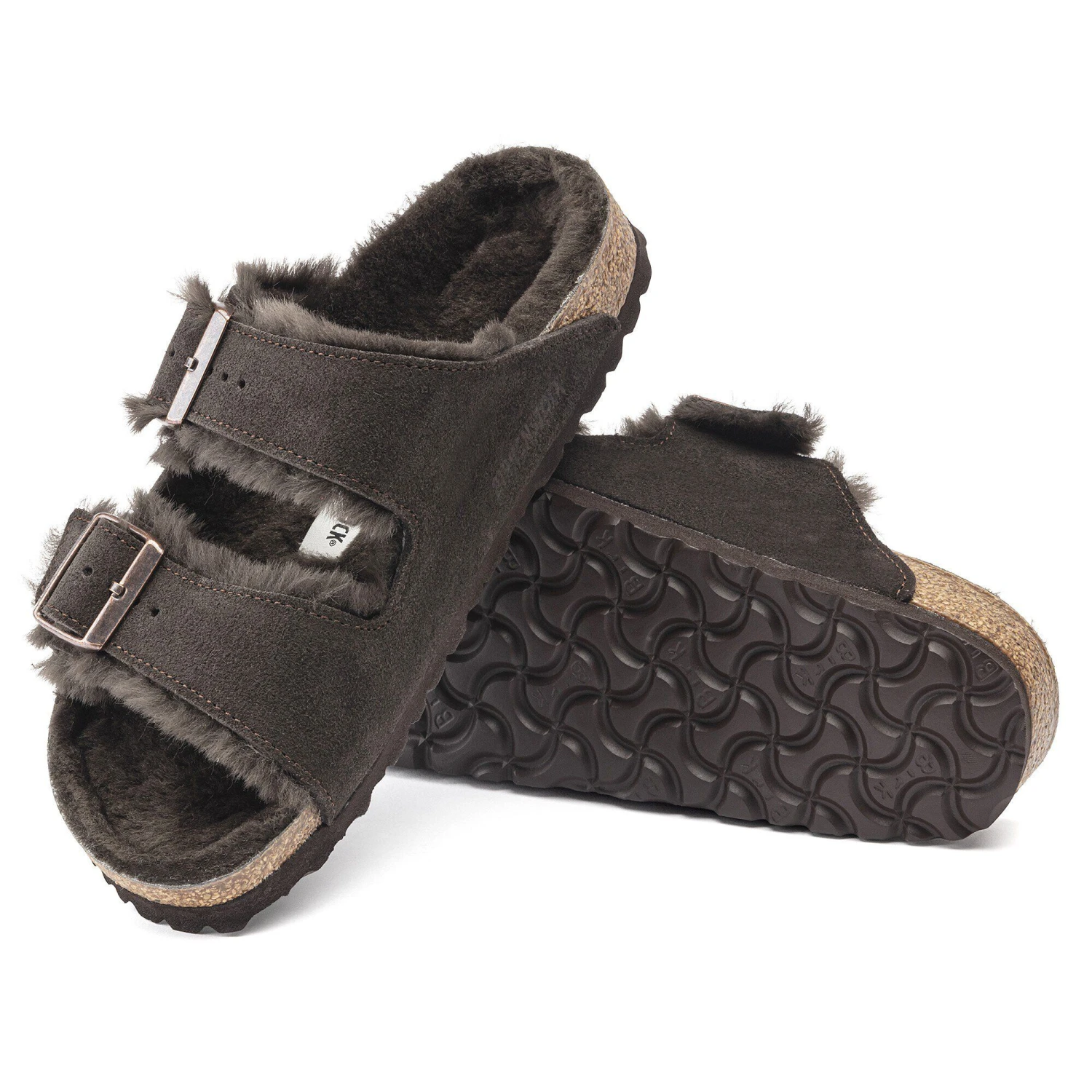 Birkenstock Arizona Shearling Suede Leather Mocha 8 Birkenstock Arizona Shearling Suede Leather Mocha - Image 8