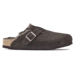 Birkenstock Boston Shearling Suede Leather Mocha -Birkenstock Shop 1020529 side