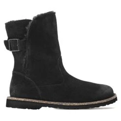 Birkenstock Uppsala Shearling Suede Leather Black 11 Birkenstock Uppsala Shearling Suede Leather Black -Birkenstock Shop 1020658 side