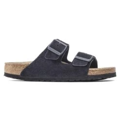 Birkenstock Arizona Soft Footbed Suede Leather Midnight Blue 10 Birkenstock Arizona Soft Footbed Suede Leather Midnight Blue -Birkenstock Shop 1020716 side