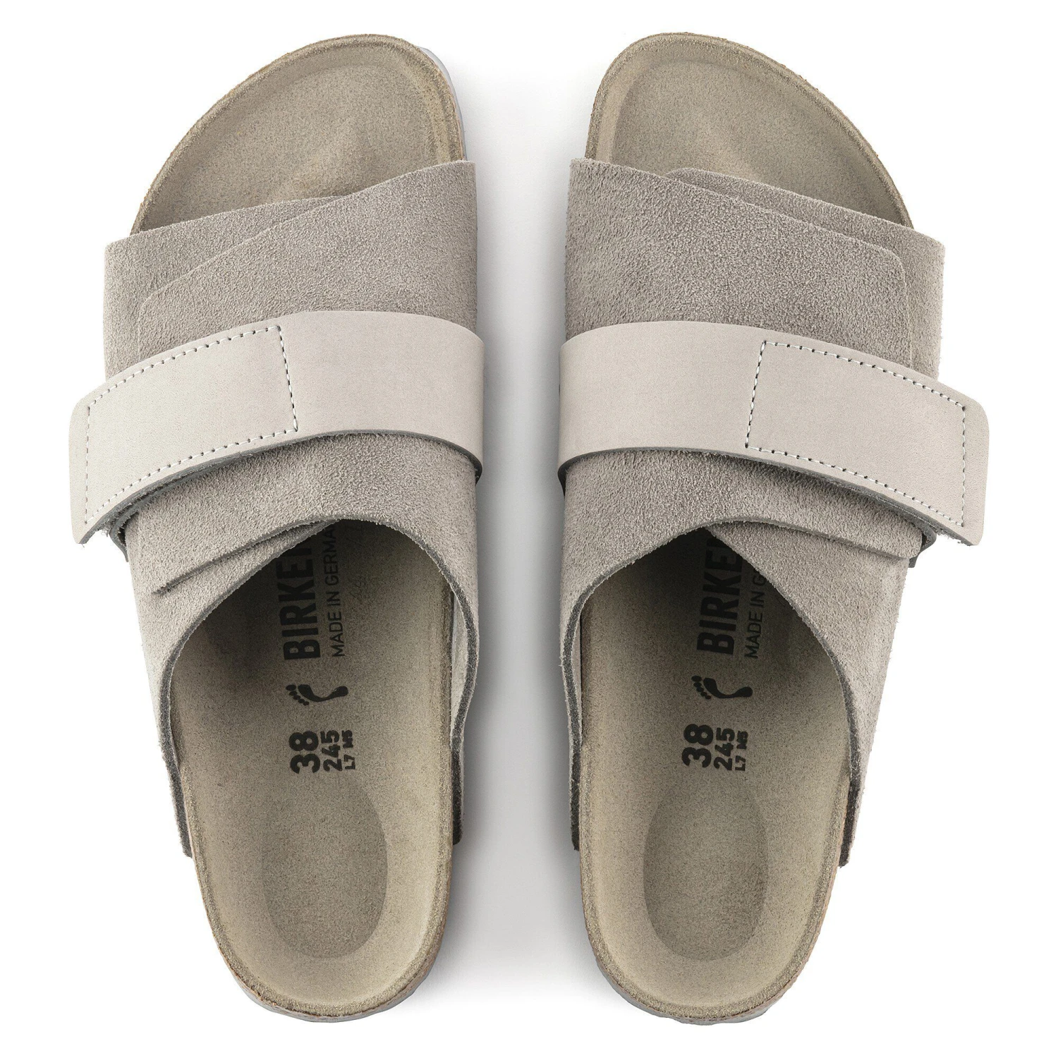 Birkenstock Kyoto Nubuck-Suede Leather Stone Coin 2 Birkenstock Kyoto Nubuck-Suede Leather Stone Coin - Image 2