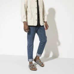 Birkenstock Arizona Nubuck Leather Desert Buck Whale Gray 10 Birkenstock Arizona Nubuck Leather Desert Buck Whale Gray -Birkenstock Shop 1020752 f look m