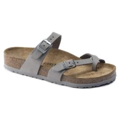 Birkenstock Mayari Nubuck Leather Dove Gray
