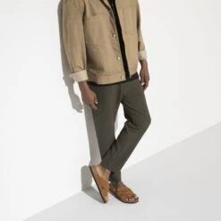 Birkenstock Lugano Soft Footbed Suede Leather Mink -Birkenstock Shop 1020931 f look m