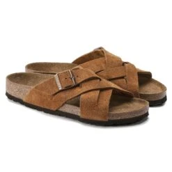Birkenstock Lugano Soft Footbed Suede Leather Mink -Birkenstock Shop 1020931 pair