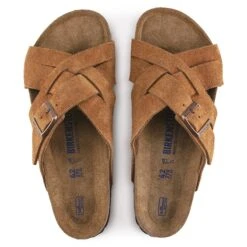 Birkenstock Lugano Soft Footbed Suede Leather Mink -Birkenstock Shop 1020931 top