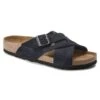 Birkenstock Lugano Soft Footbed Suede Leather Midnight Blue