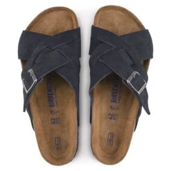 Birkenstock Lugano Soft Footbed Suede Leather Midnight Blue -Birkenstock Shop 1020935 top