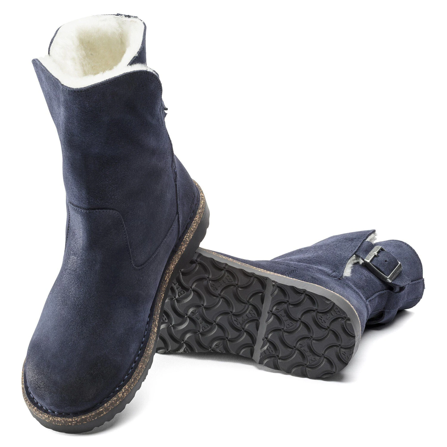 Birkenstock Uppsala Shearling Suede Leather Navy 4 Birkenstock Uppsala Shearling Suede Leather Navy - Image 4