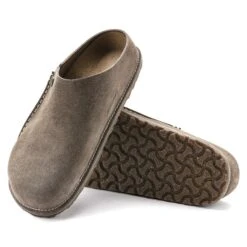 Birkenstock Zermatt Premium Suede Leather Gray Taupe -Birkenstock Shop 1021318 sole