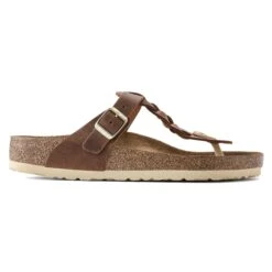 Birkenstock Gizeh Braided Oiled Leather Cognac -Birkenstock Shop 1021355 side