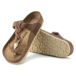 Birkenstock Gizeh Braided Oiled Leather Cognac -Birkenstock Shop 1021355 sole