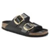 Birkenstock Arizona Big Buckle Natural Leather Patent High Shine Black