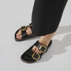 Birkenstock Arizona Big Buckle Natural Leather Patent High Shine Black -Birkenstock Shop 1021476 detail 8