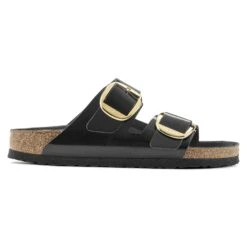 Birkenstock Arizona Big Buckle Natural Leather Patent High Shine Black -Birkenstock Shop 1021476 side