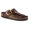 Birkenstock Gizeh Big Buckle Natural Leather Patent High Shine Chocolate -Birkenstock Shop 1021477